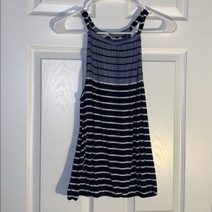 Blue with white stripes tank top